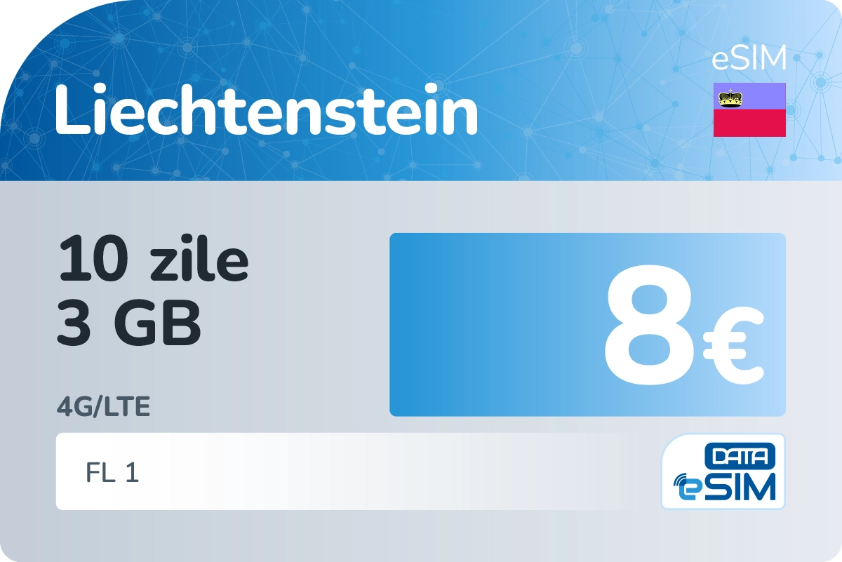 eSIM Liechtenstein 10 zile 3 GB