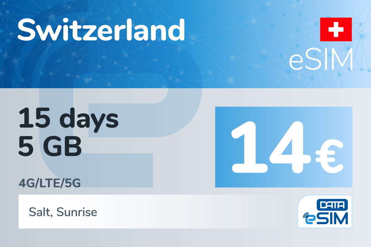 eSIM Switzerland - 15 days - 5 GB
