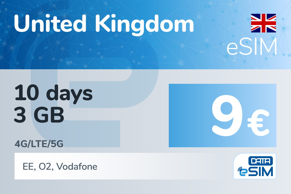 eSIM United Kingdom - 10 days - 3 GB