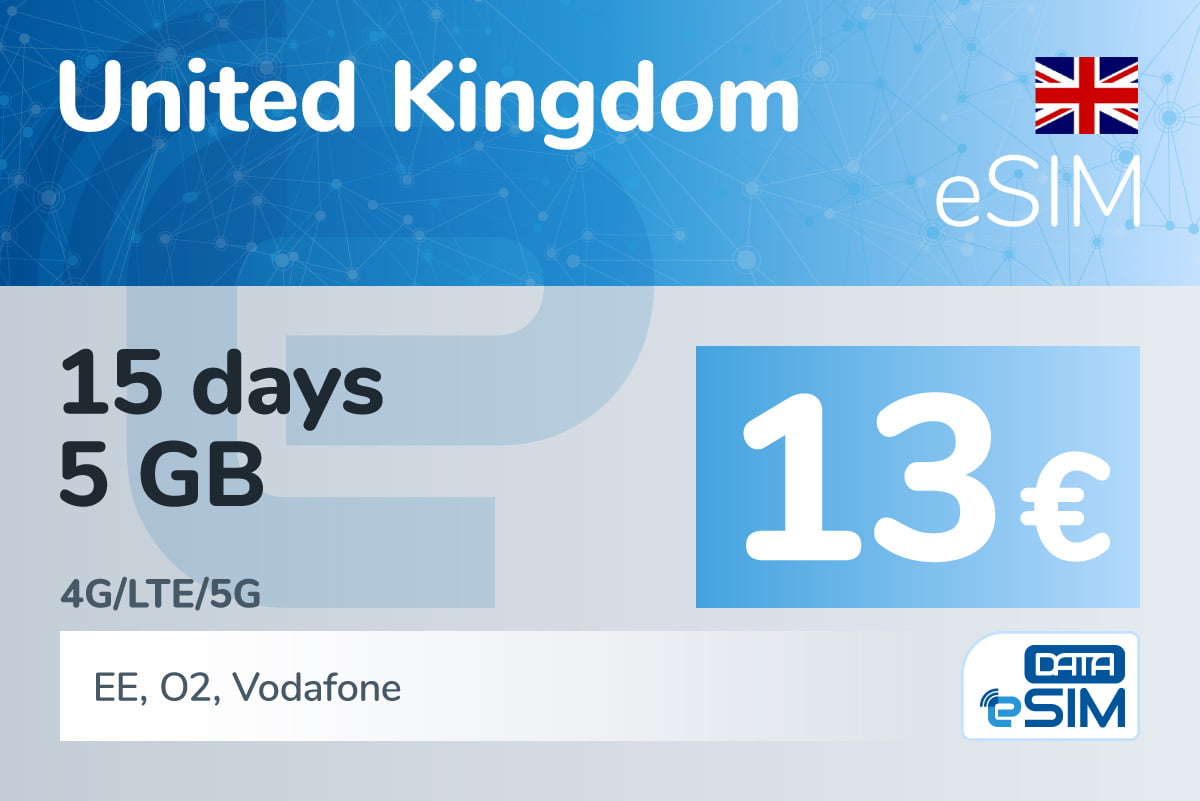 eSIM United Kingdom - 15 days - 5 GB
