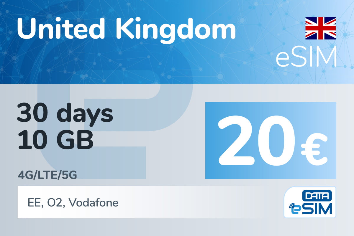 eSIM United Kingdom - 30 days - 10 GB