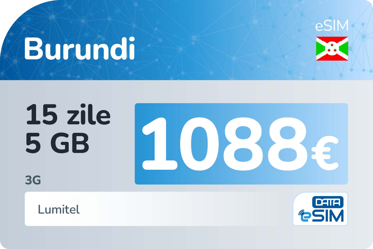 eSIM Burundi 15 zile 5 GB