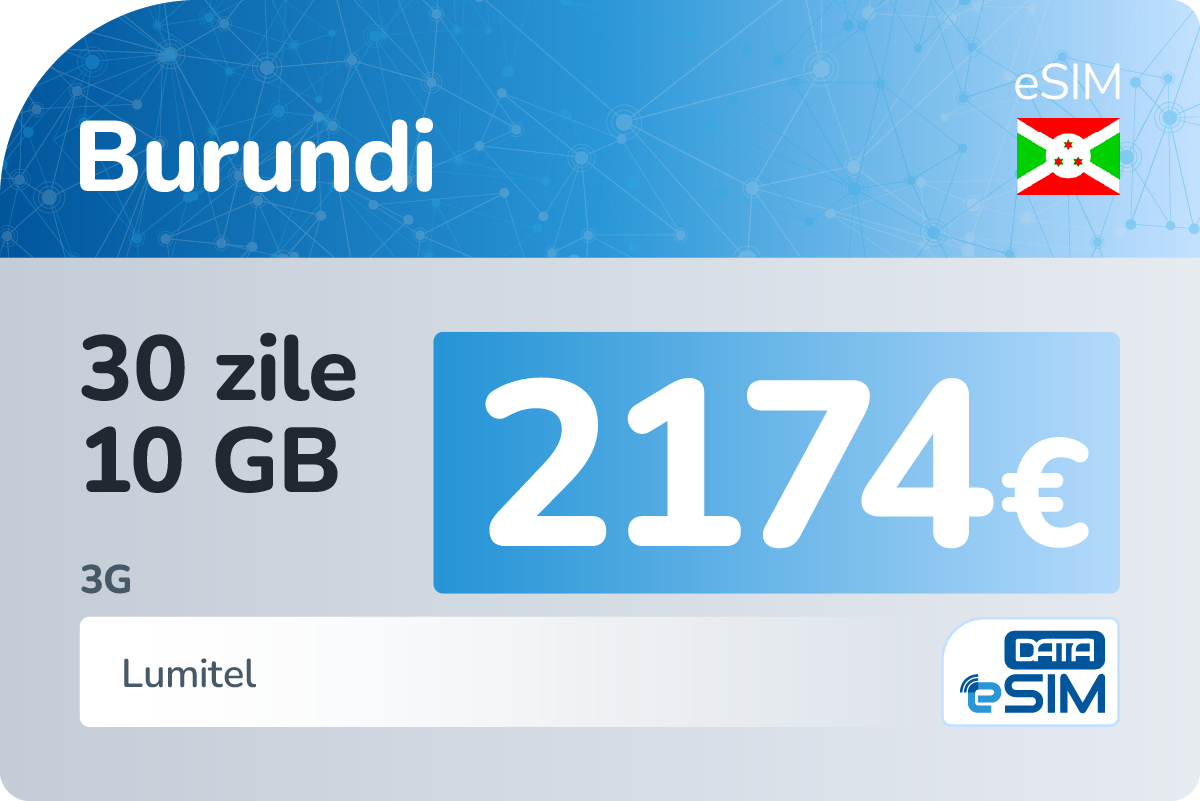 eSIM Burundi 30 zile 10 GB