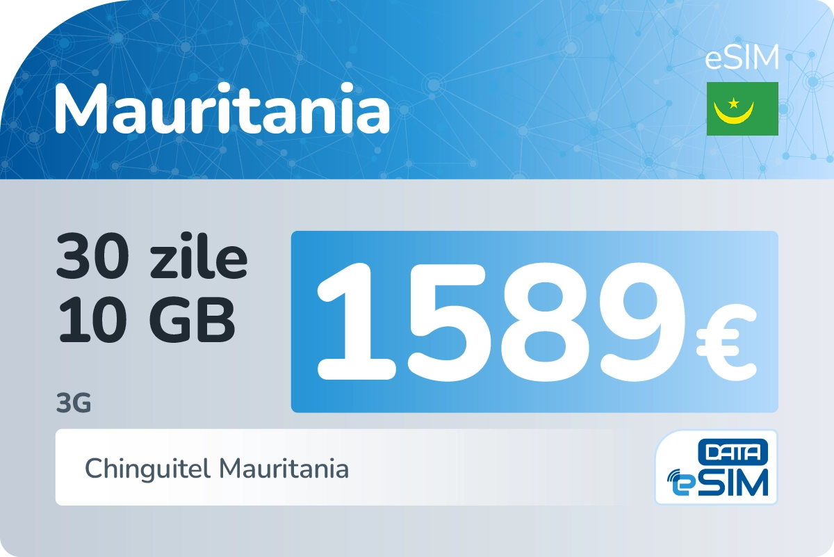eSIM Mauritania 30 zile 10 GB
