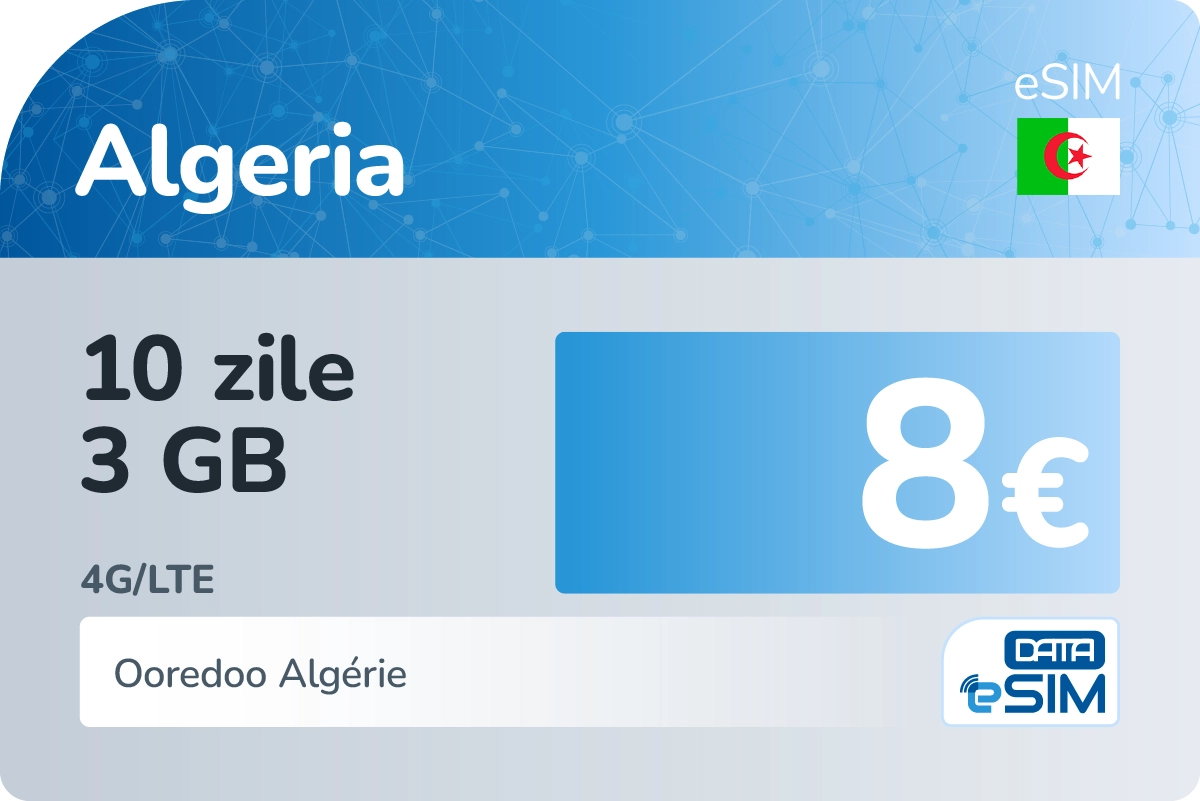 eSIM Algeria 10 zile 3 GB