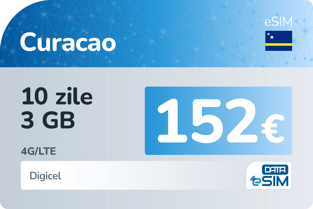 eSIM Curaçao 10 zile 3 GB