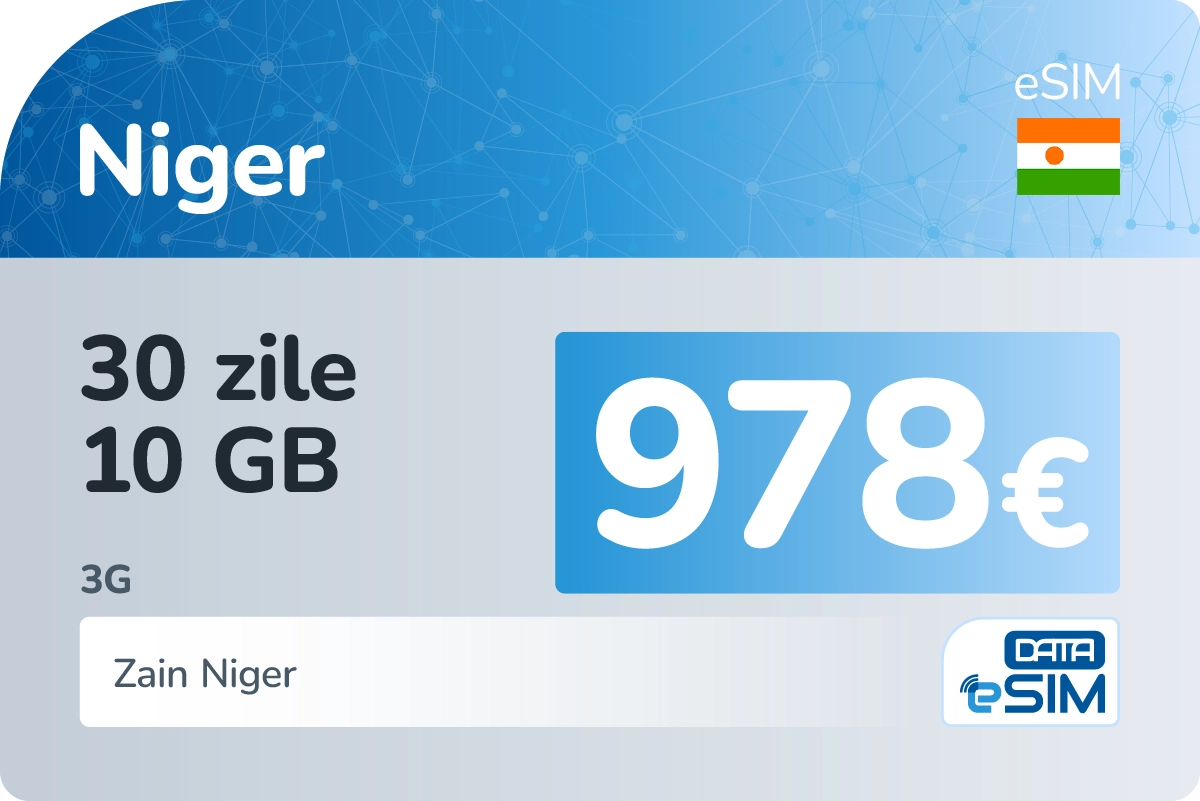 eSIM Niger 30 zile 10 GB
