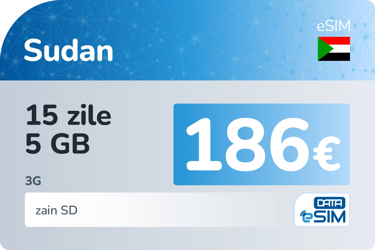 eSIM Sudan 15 zile 5 GB