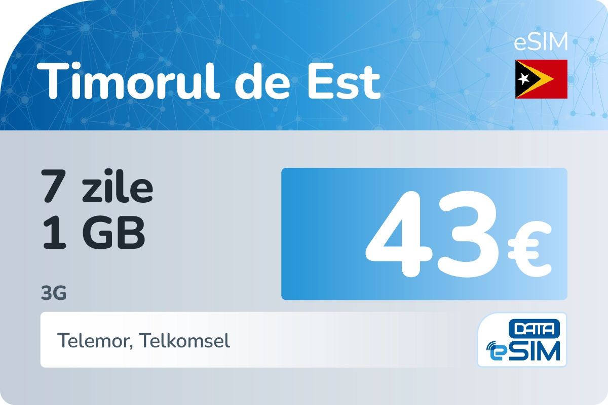 eSIM Timorul de Est 7 zile 1 GB