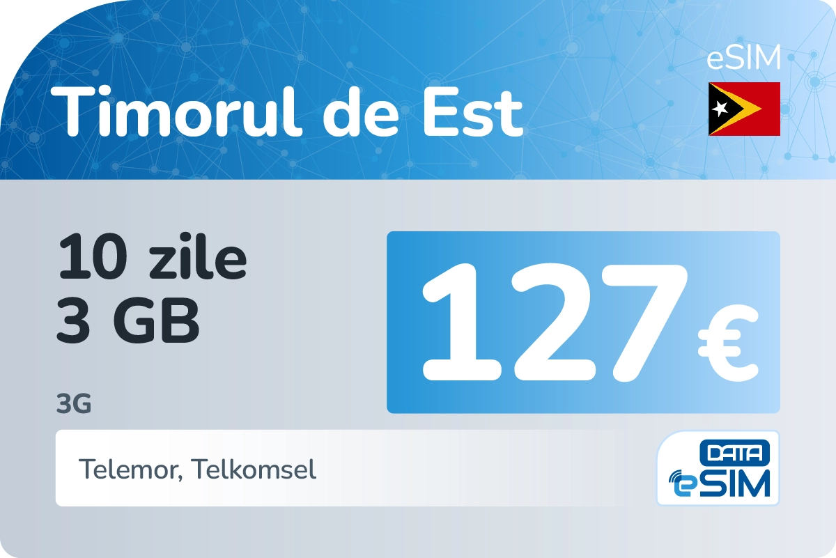 eSIM Timorul de Est 10 zile 3 GB
