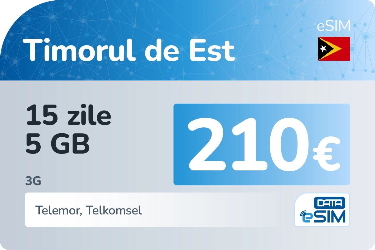 eSIM Timorul de Est 15 zile 5 GB