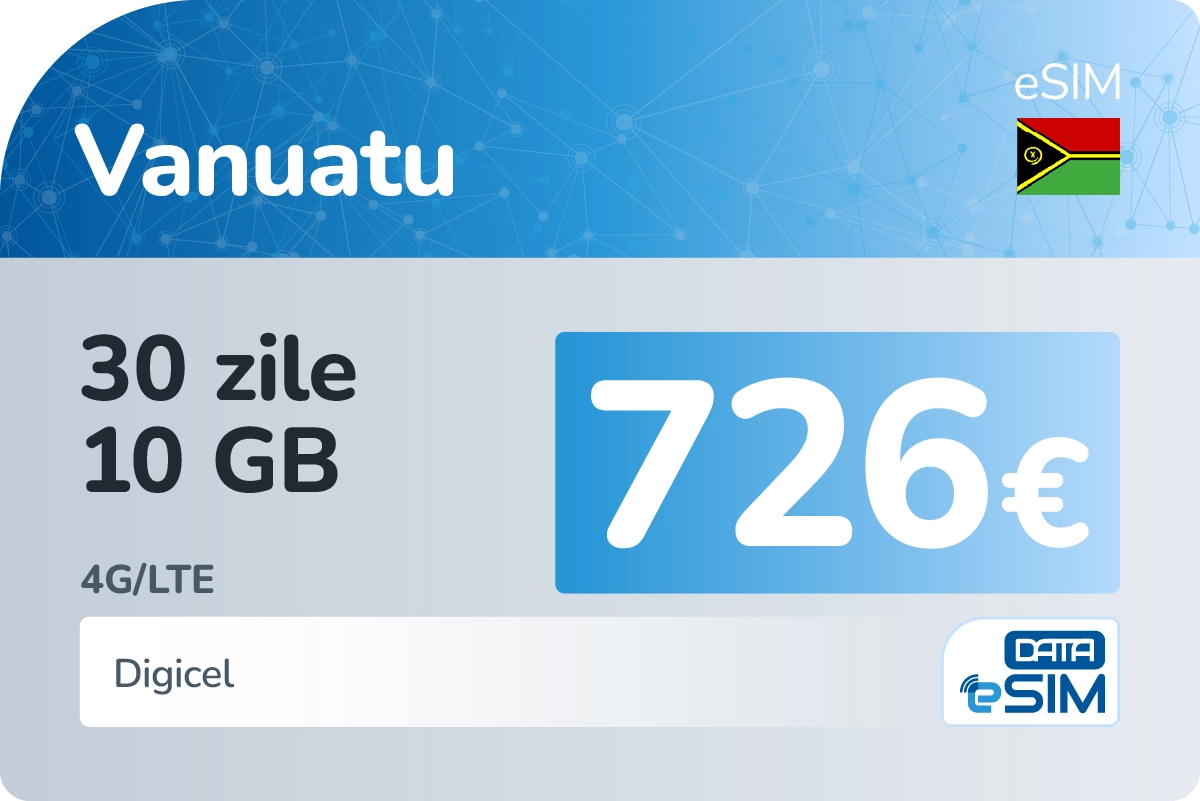 eSIM Vanuatu 30 zile 10 GB