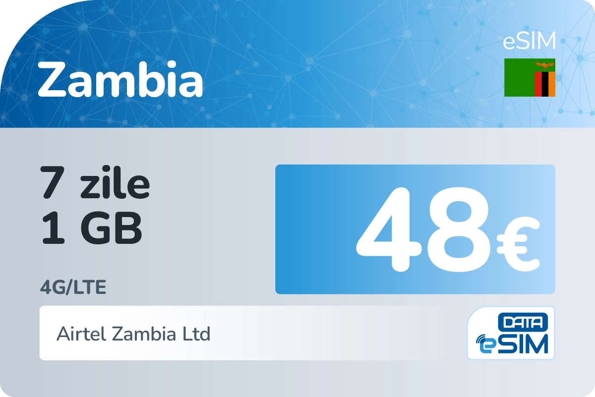 eSIM Zambia 7 zile 1 GB