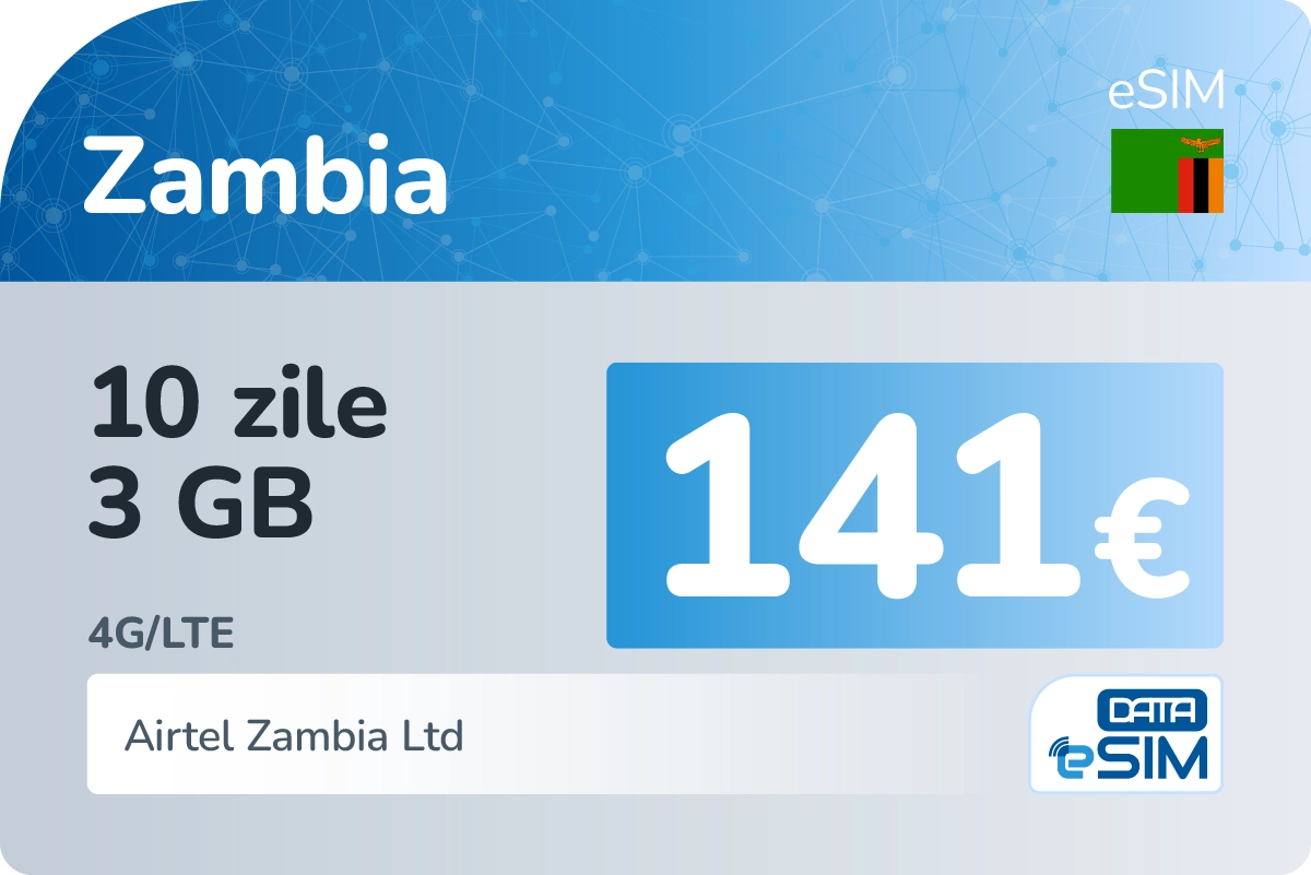 eSIM Zambia 10 zile 3 GB